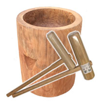 餅つきセット　木臼　杵